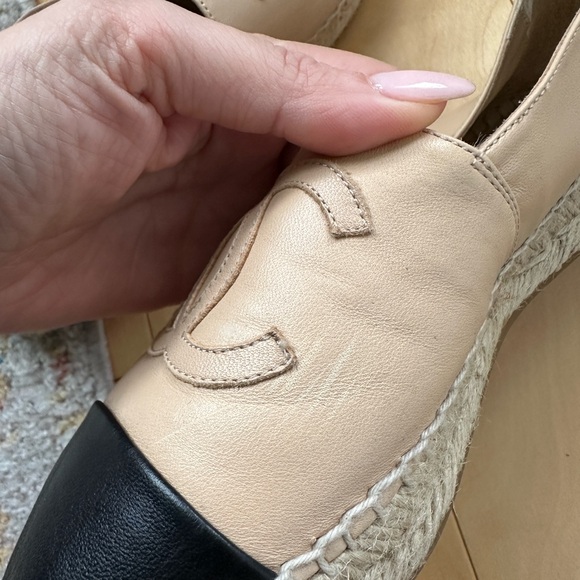 Chanel espadrilles beige & black size 35 (fits 6) - Picture 4 of 7